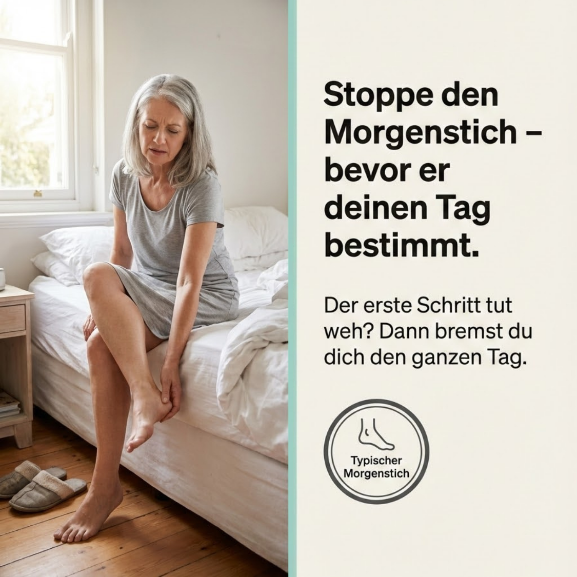 Stoppe den Morgen-Stich, den Anlaufschmerz und das ständige Humpeln – mit VitaStep.