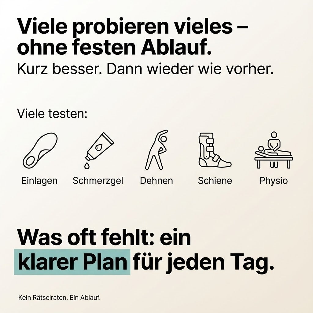 Stoppe den Morgen-Stich, den Anlaufschmerz und das ständige Humpeln – mit VitaStep.