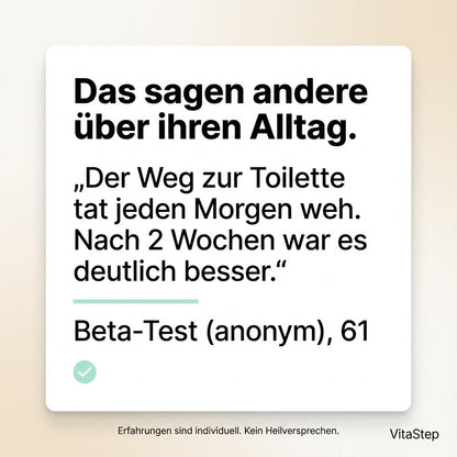 Stoppe den Morgen-Stich, den Anlaufschmerz und das ständige Humpeln – mit VitaStep.